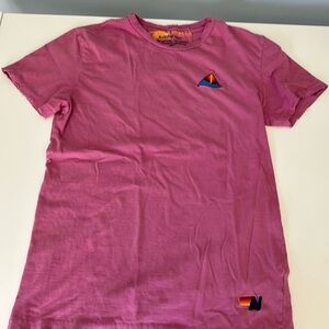 Aviator Nation Distressed Pyramid Embroidery Crew Tee Shirt